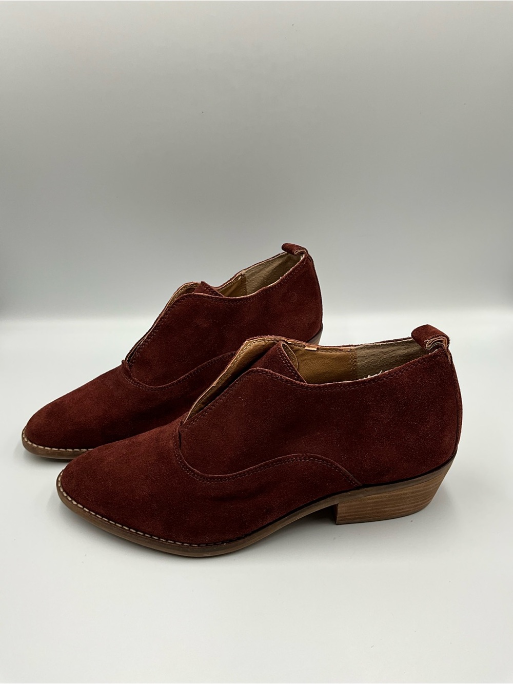 Lucky Brand Burgundy Suede Slip-On Loafers